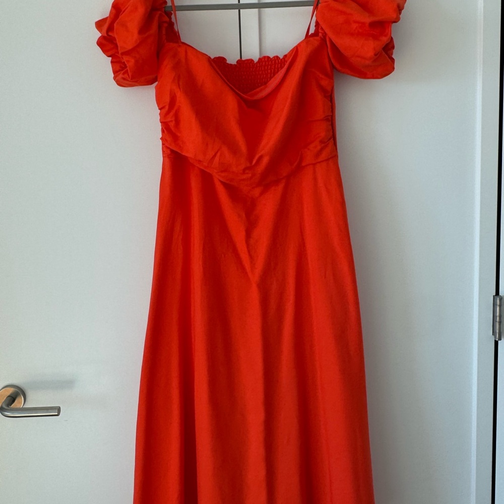 Elegant Red Off-Shoulder Dress